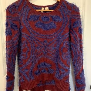 Anthro Moth Fuzzy Eyelash Sweater  Size: S